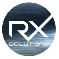 A logo of rx solutions