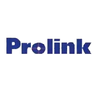 A green background with the word prolink written in blue.